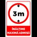 Semn pentru 3 metri inaltime maxima admisa